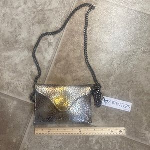 JJ Winters bronze turtle clutch